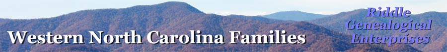 Western North Carolina Families - Riddle Genealogical Enterprises