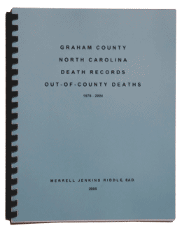 Graham County, NC, Death Records, Out-of-County Deaths, 1978-2004